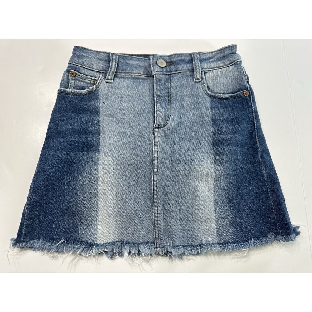 DL1961 Kid's Girl's Jenny Raw-Edge Denim Mini Skirt Size 10